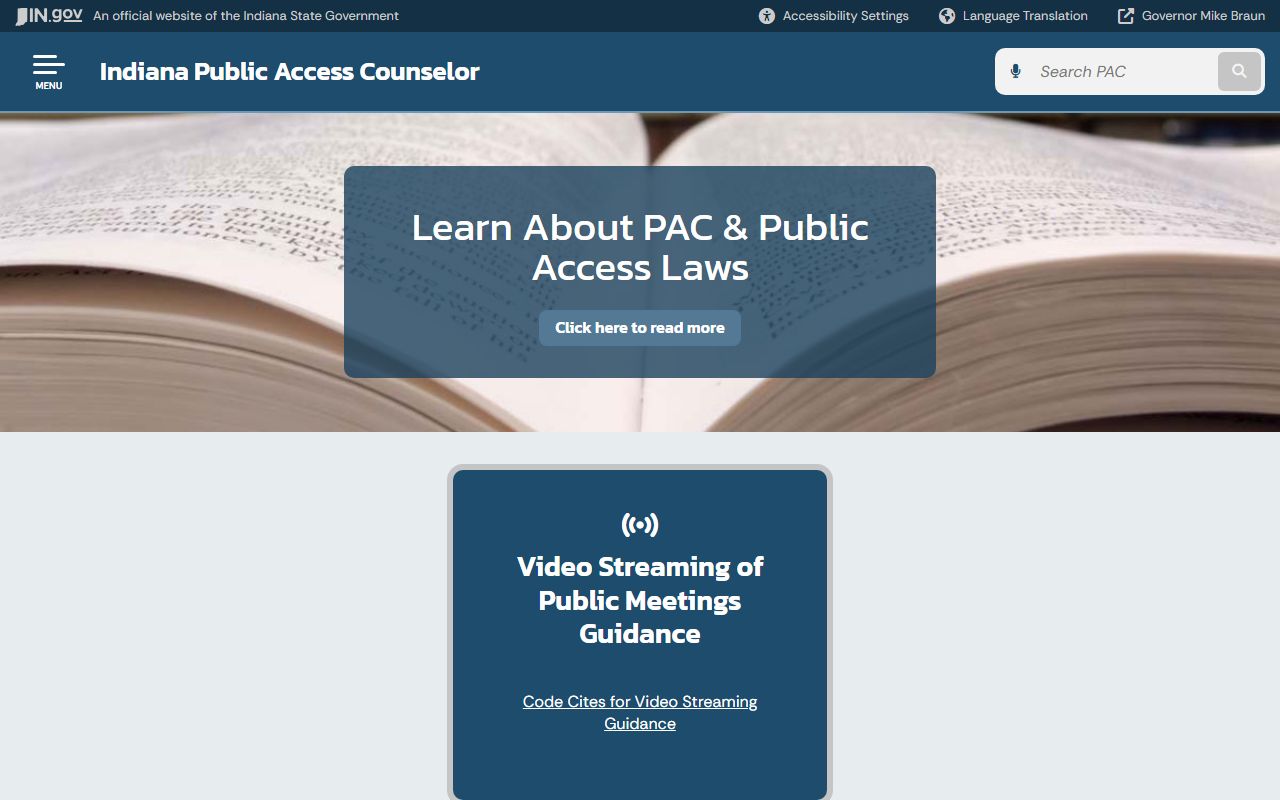 Indiana Public Access Counselor page for St. Joseph County court records questions